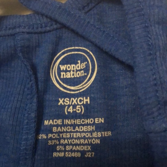 4/$35 Blue tank top. Size XS (4-5) - Picture 2 of 2